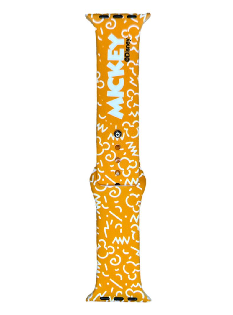 Correa Compatible Con Apple Watch 42mm 45m 49m Disney Amarillo-1