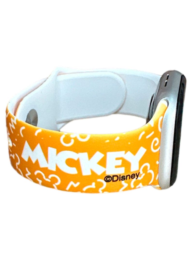 Correa Compatible Con Apple Watch 42mm 45m 49m Disney Amarillo-2