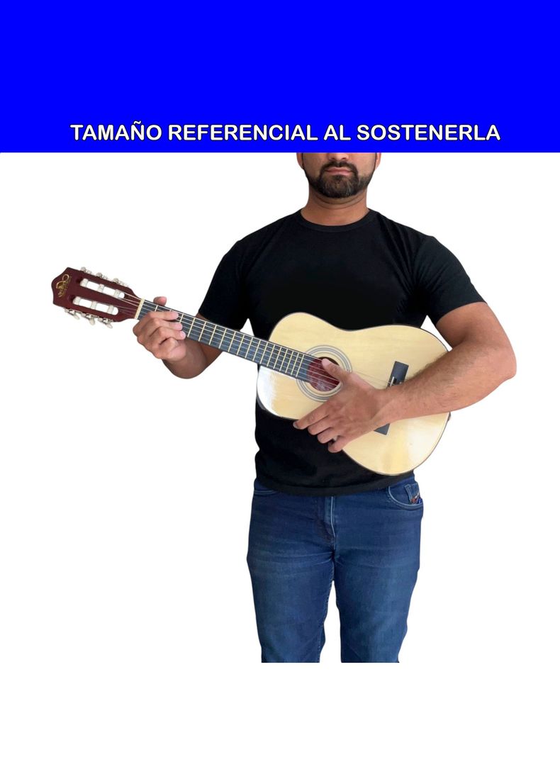 Guitarra Clasica De Niño 30 Pulga Madera Con Funda Sevillana-1