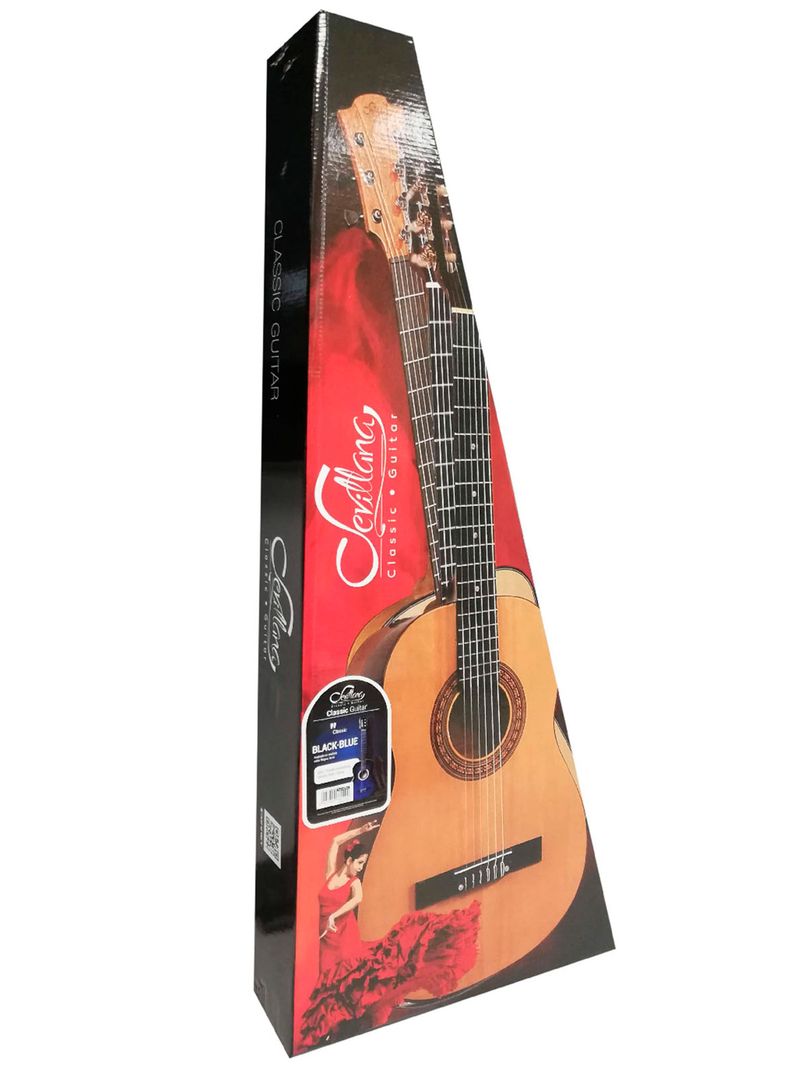Guitarra Clasica De Niño 30 Pulga Madera Con Funda Sevillana-3