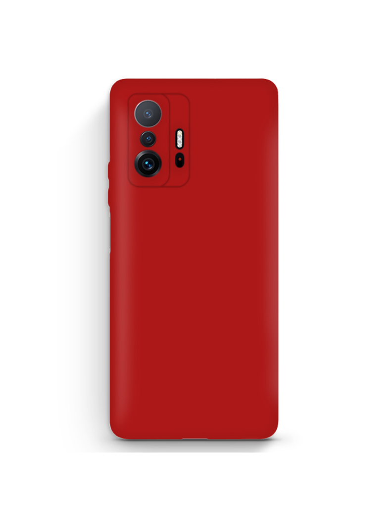 Carcasa Para Xiaomi Mi 11T Pro Goma Rojo-0