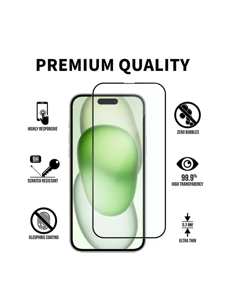 Lamina Mica de Vidrio Para iPhone 16 Pro max Con Skin-1