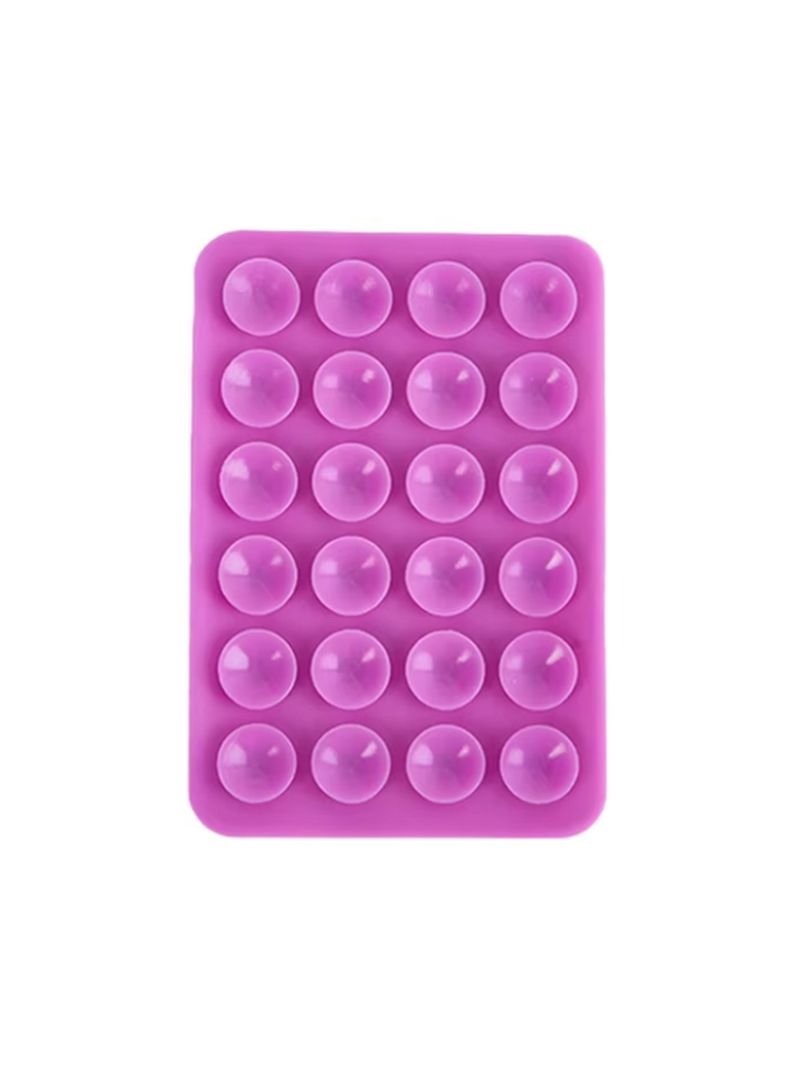 Soporte De Silicona Ventosa Adhesivo Para Celular Fucsia
