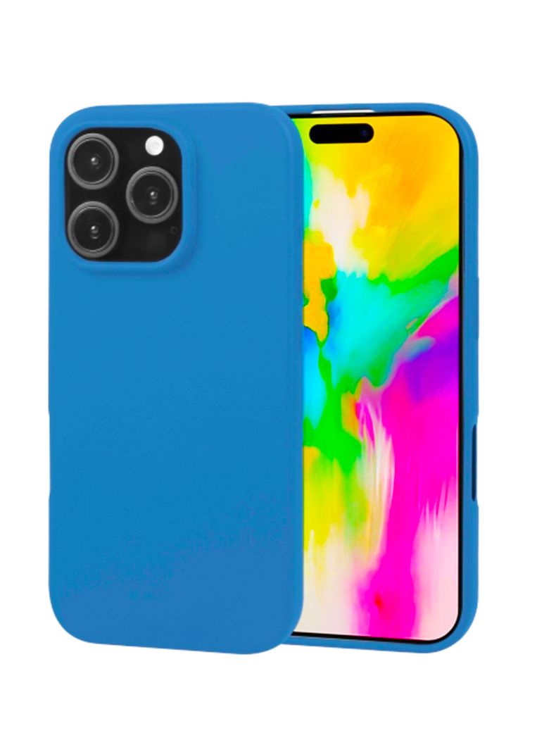 Carcasa Para iPhone 16 Pro Max Goma Azul-0
