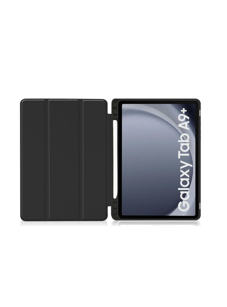 Funda Smart Cover Para Tablet Samsung A9+ Plus Negro-3
