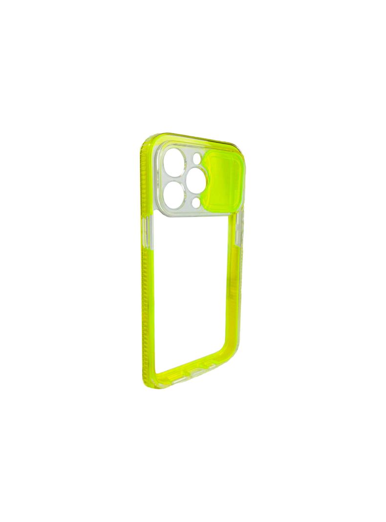 Carcasa Para iPhone 13 Pro Transparente 360 Fluor Amarillo-0