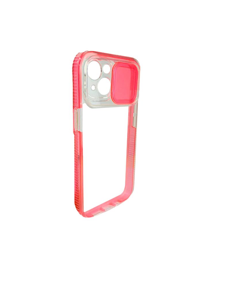 Carcasa Para iPhone 13 Pro Transparente 360° Fluor Rosado-0