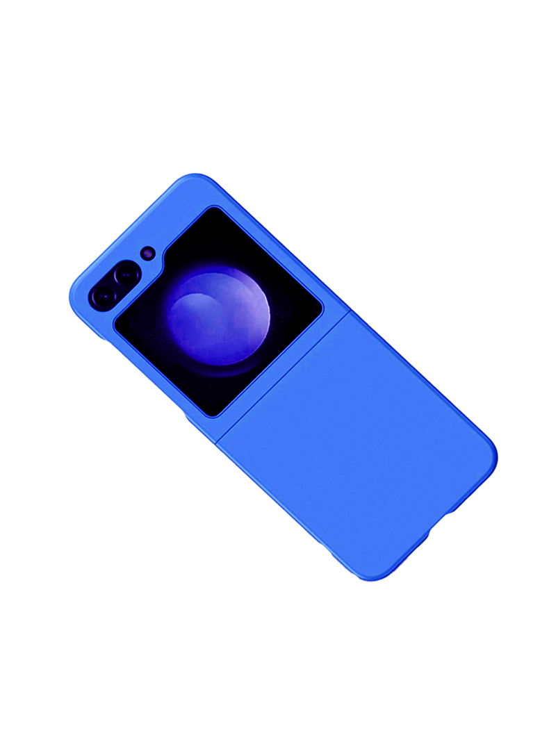 Carcasa Para Samsung Z Flip 5 Goma Azul-1