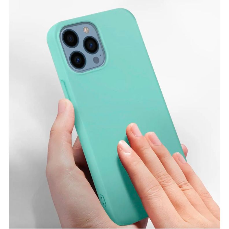Carcasa Para iPhone 15 Plus Goma Turquesa-3