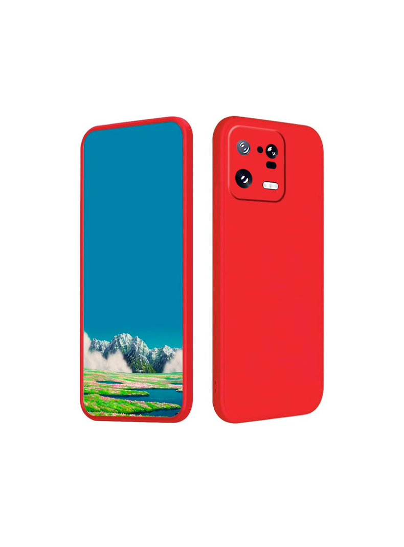 Carcasa Funda Para Xiaomi 13 Pro Goma Rojo-0
