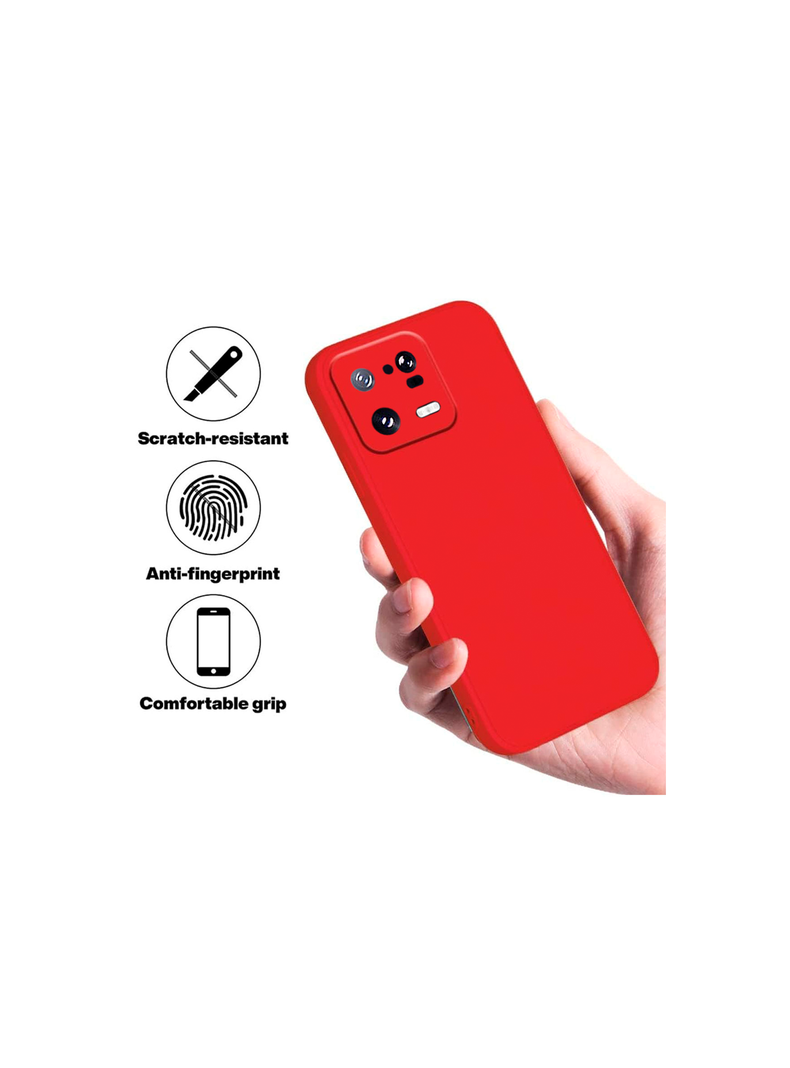 Carcasa Funda Para Xiaomi 13 Pro Goma Rojo-1