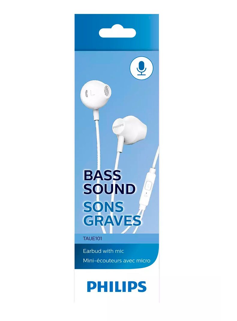 Audifonos Manos Libres Con Cable Philips 101WT Blanco-2