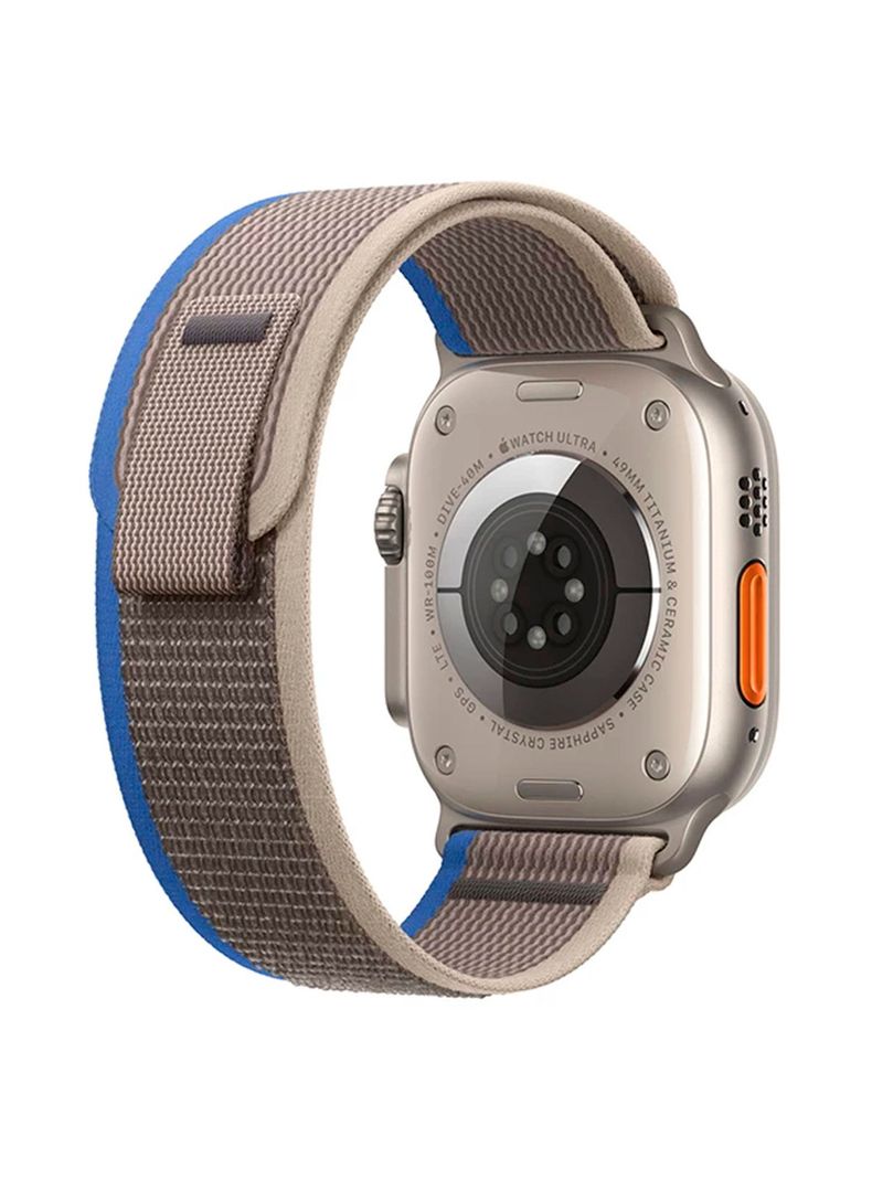 Correa Velcro Compatible Con Apple Watch 42/44 45 49 Azul-2