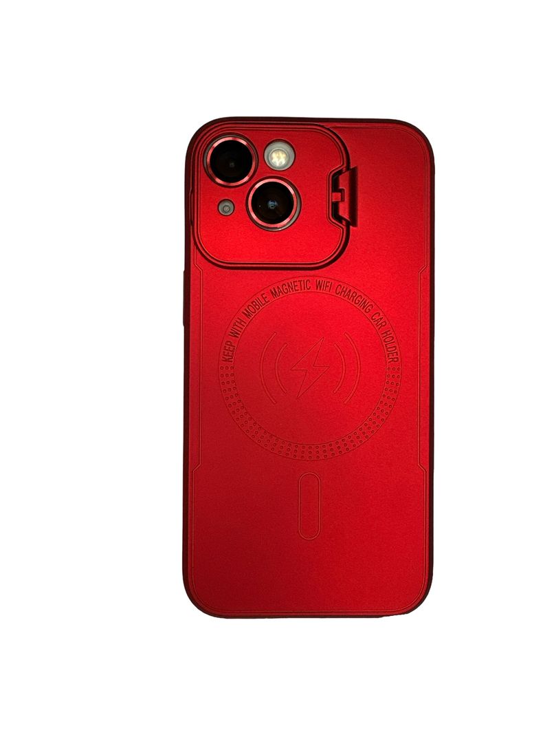 Carcasa Funda Para iPhone 13 14 Magsafe Rojo-0