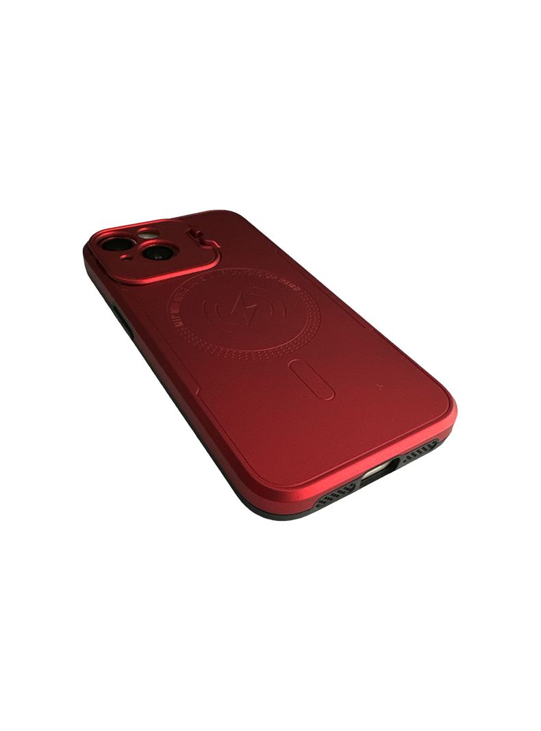 Carcasa Funda Para iPhone 13 14 Magsafe Rojo-2