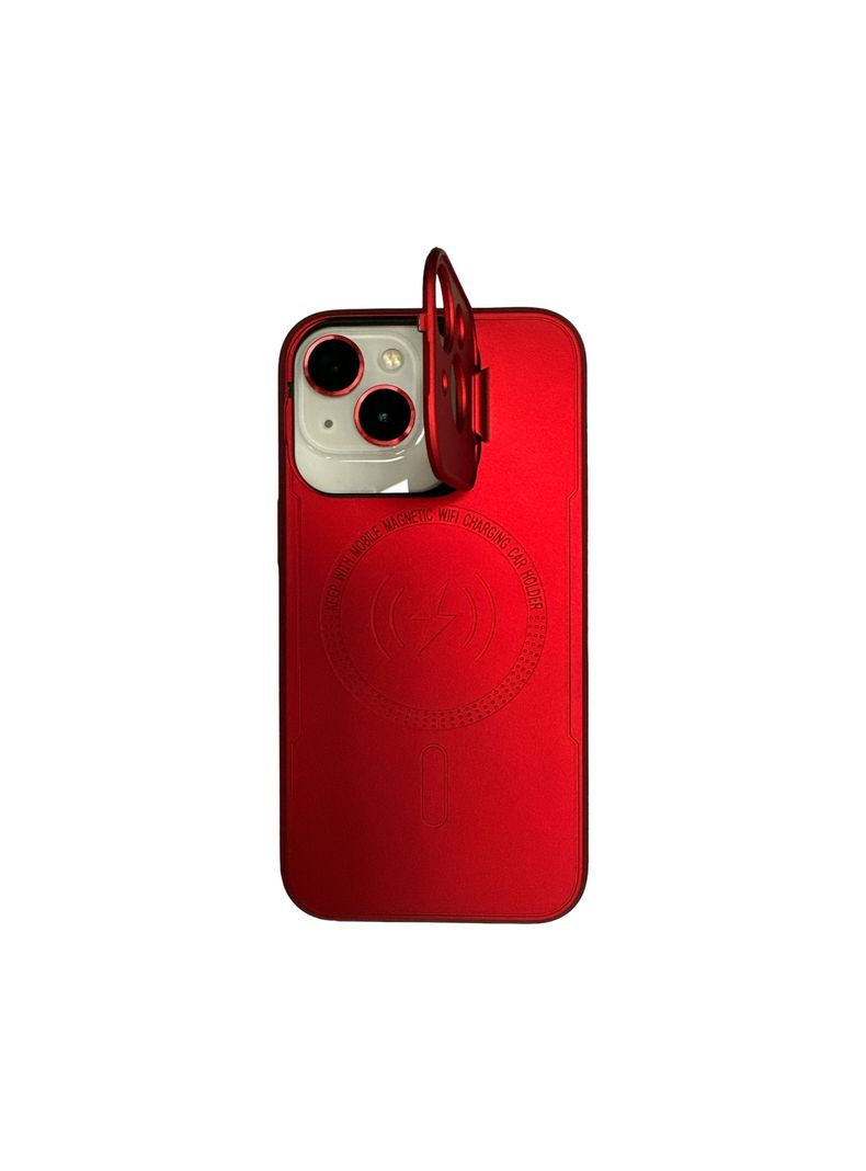 Carcasa Funda Para iPhone 13 14 Magsafe Rojo-3