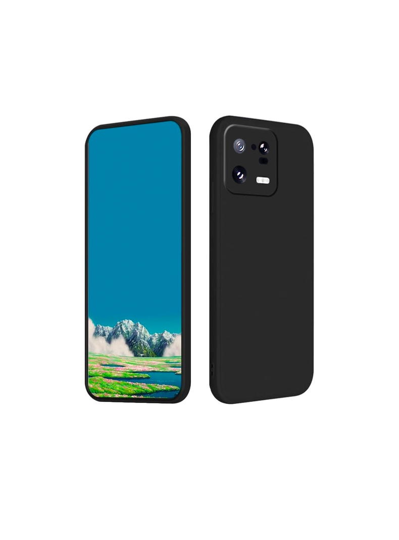 Carcasa Funda Para Xiaomi 13 Pro Goma Negro-0