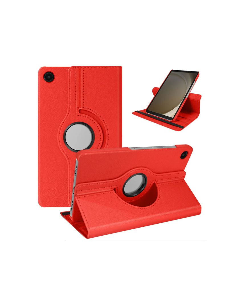 Funda Giratoria 360 Para Samsung A9+ Plus Rojo Lamina Vidrio-2