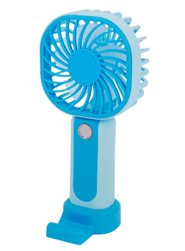 Mini Ventilador Portátil Recargable Plegable Azul-0