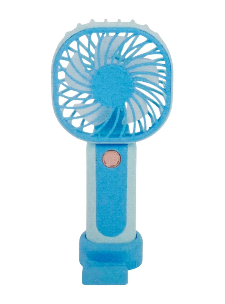 Mini Ventilador Portátil Recargable Plegable Azul-1