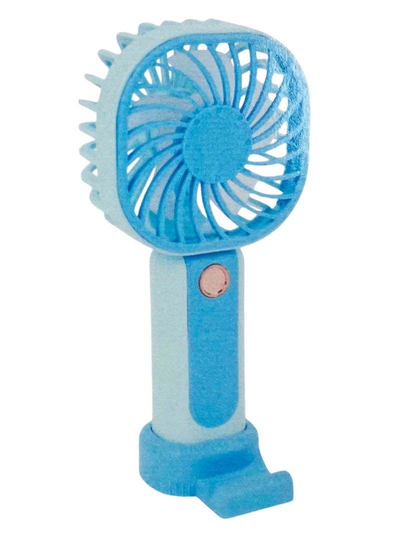 Mini Ventilador Portátil Recargable Plegable Azul-2