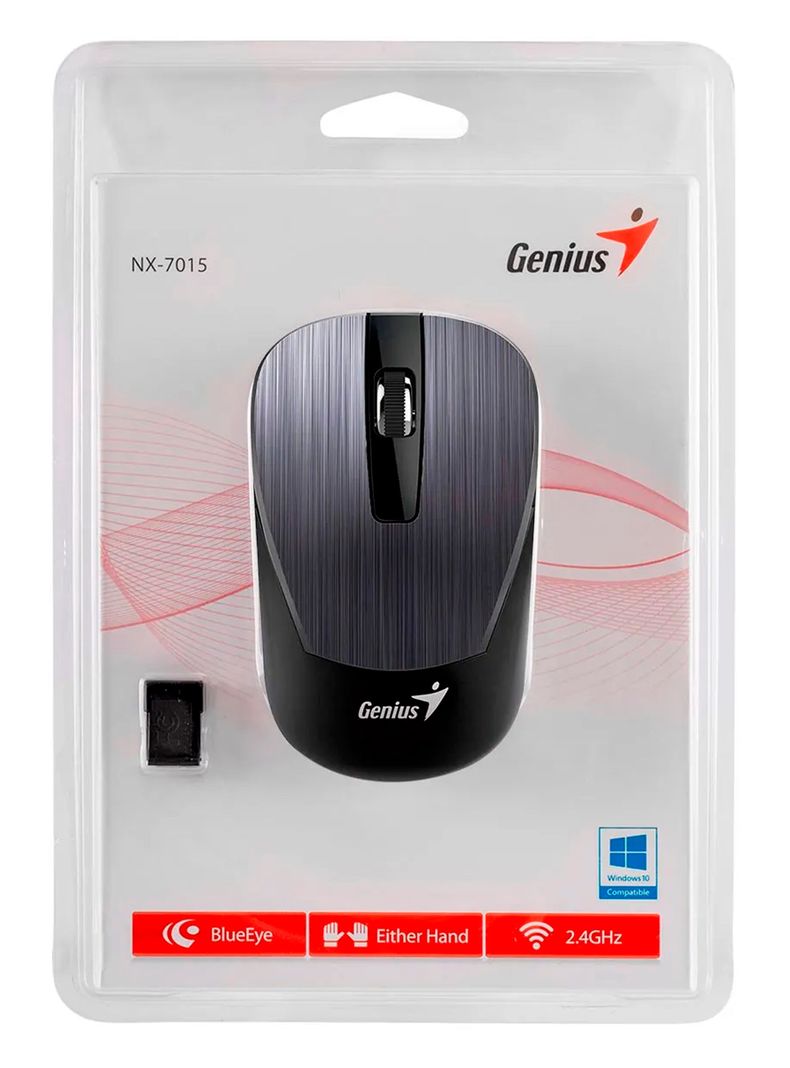 Mouse Inalambrico Con Receptor USB De 1600dpi Genius NX-7015-3
