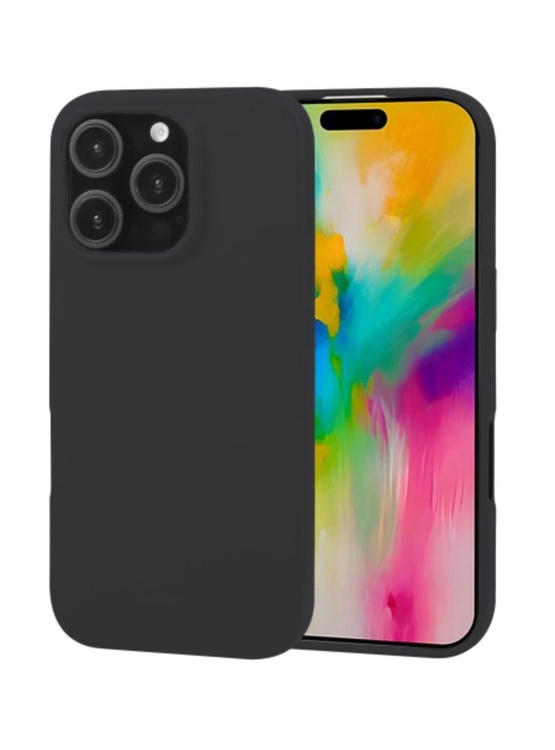 Carcasa Para iPhone 16 Pro Max Goma Negro-0