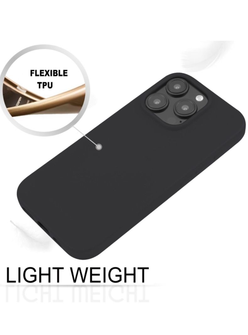 Carcasa Para iPhone 16 Pro Max Goma Negro-1