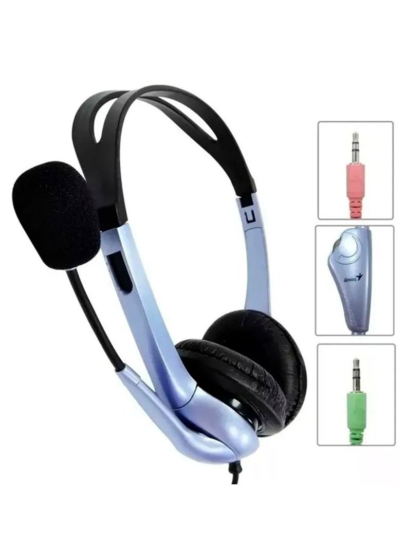 Audifono Con Microfono Cable Conexión Auxiliar Genius HS-04S-1
