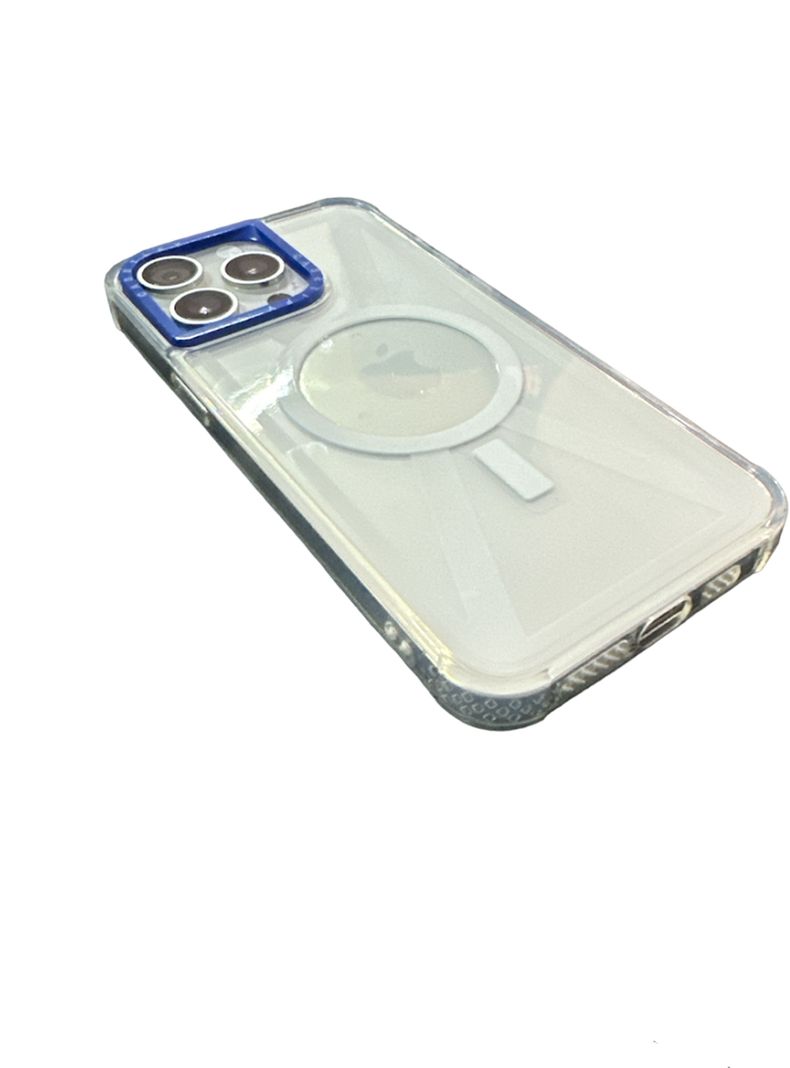 Carcasa Tipo Casefity Para iPhone 13 14 15 Borde Azul-2