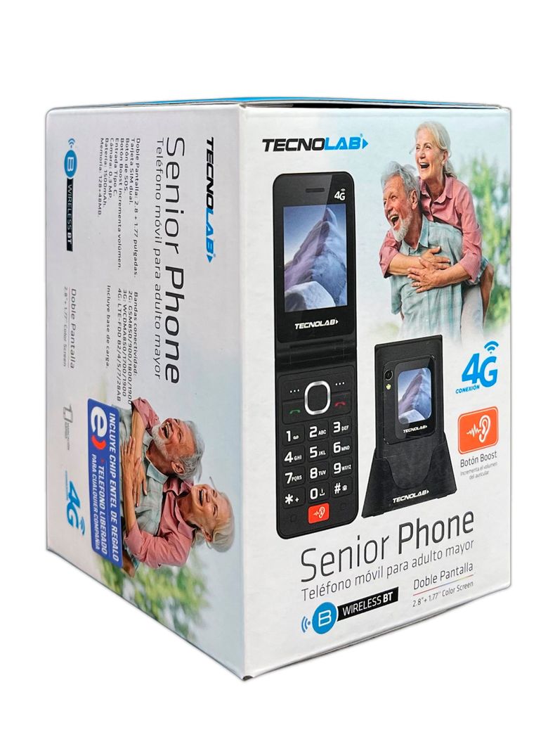 Telefono Celular Adulto Mayor DualSim 2.8 Pulgad TL705 Negro-3