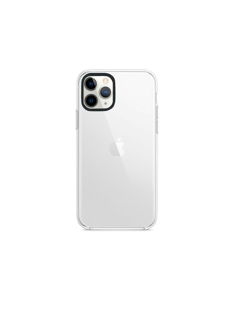 Carcasa Para iPhone 14 Pro Max Transparente Borde Blanco-0