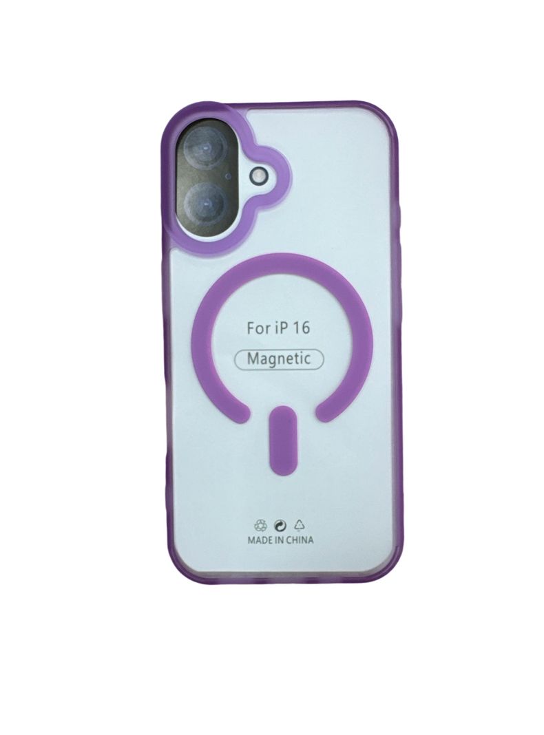 Carcasa Para iPhone 16 Matte Magsafe Lila-0