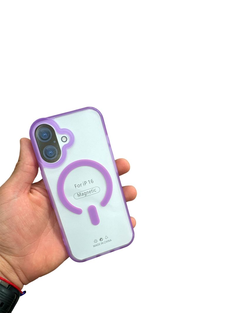 Carcasa Para iPhone 16 Matte Magsafe Lila-1