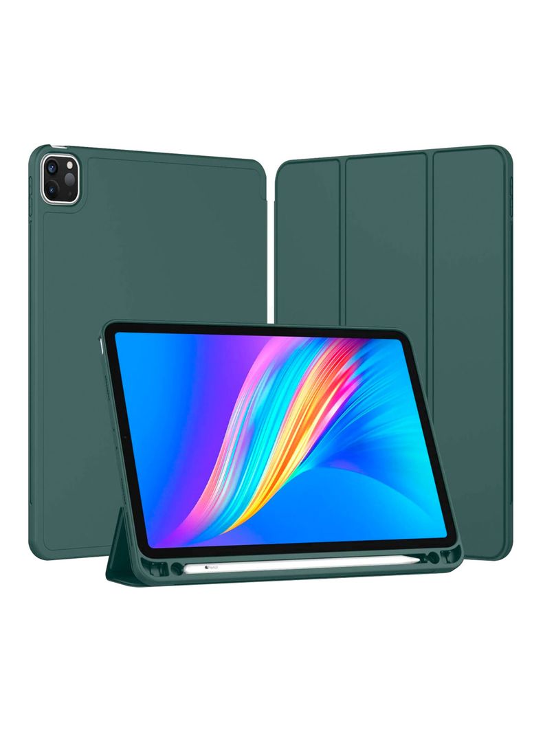 Funda SmartCover Para iPad 11 / iPad 11 Pro Con Ranura Verde-0