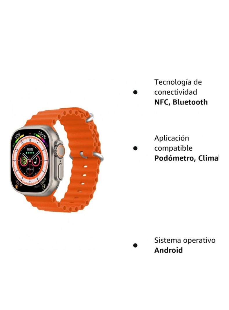 Reloj inteligente Smart Watch Deportivo 49mm 2 Correas-3