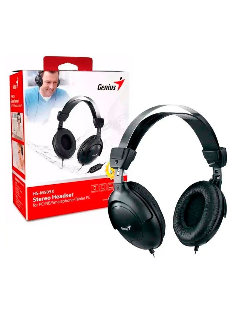 Audifono Con Microfono Cable Conexión 3.5mm Genius HS-M505X-3