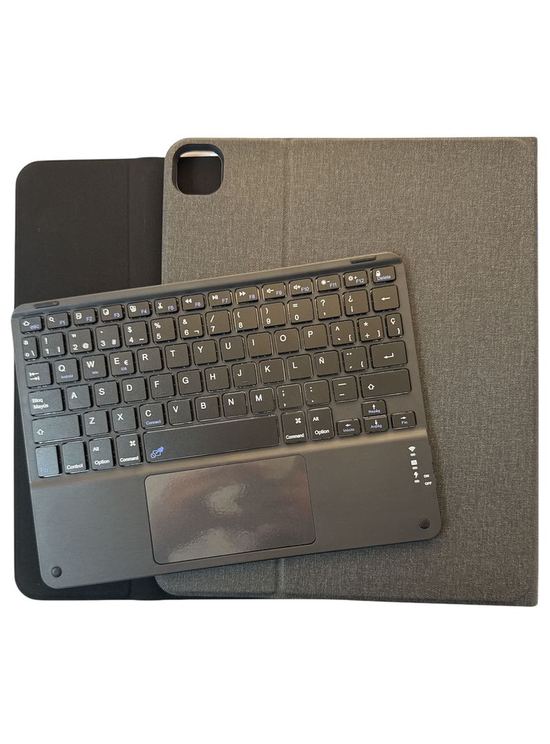 Funda Con Teclado TouchPad Español Para iPad 12.9 Con Ranura-5