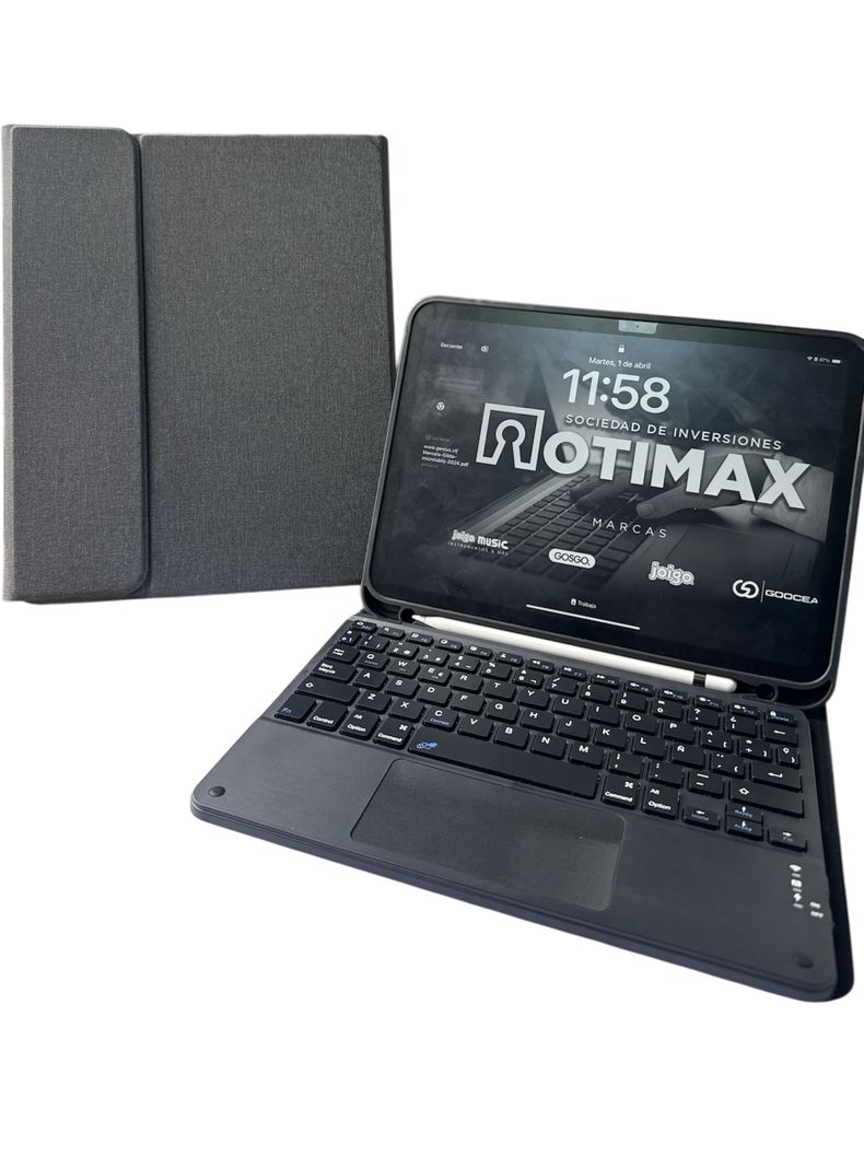 Funda Con Teclado TouchPad Español Para iPad 12.9 Con Ranura-8