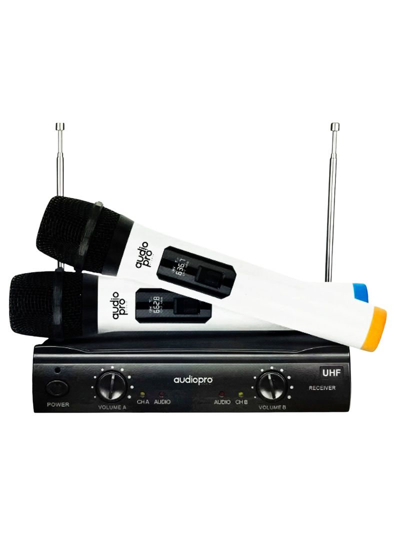 Kit De 2 Micrófonos Inalámbricos Karaoke Audiopro-0