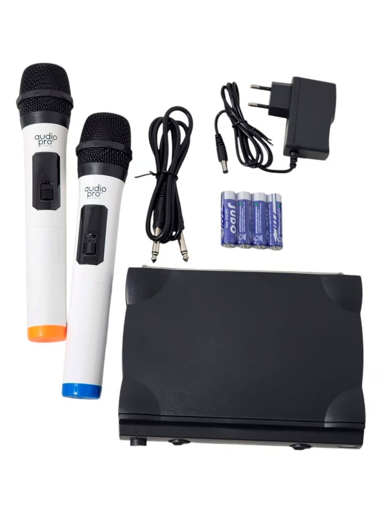 Kit De 2 Micrófonos Inalámbricos Karaoke Audiopro-1
