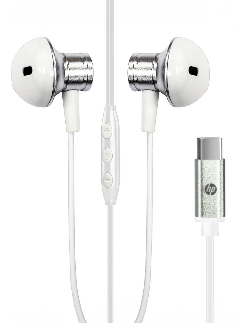Audifonos Manos Libres HP Conector Puerto USB-C Blancos Blanco