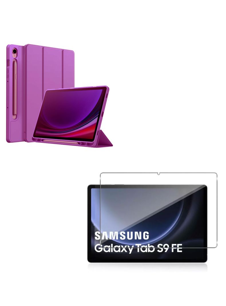 Funda Smart Cover Para Samsung S9 Fe 10.9 Fucsia Lamina Vi-1