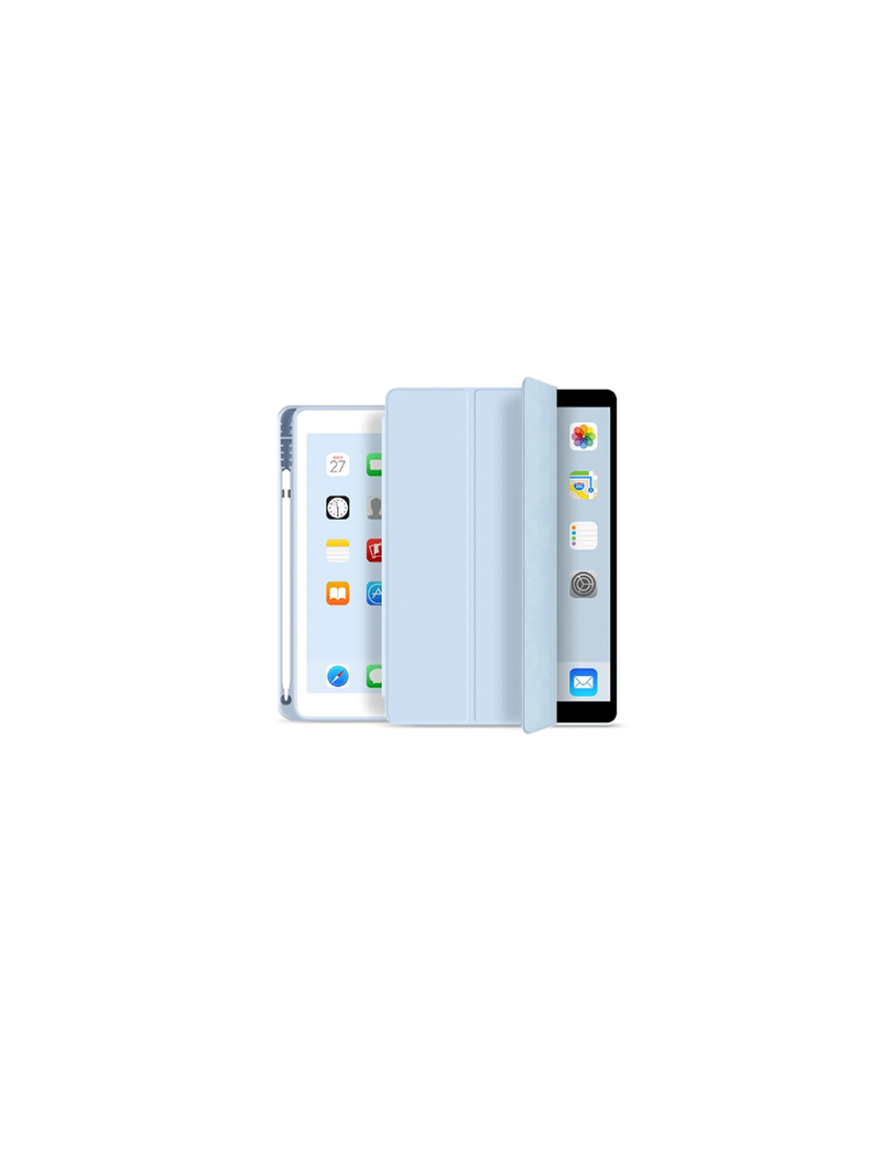 Carcasa Funda Smart Cover Con Ranura Para iPad Air 6 M2 2024 Celeste-0