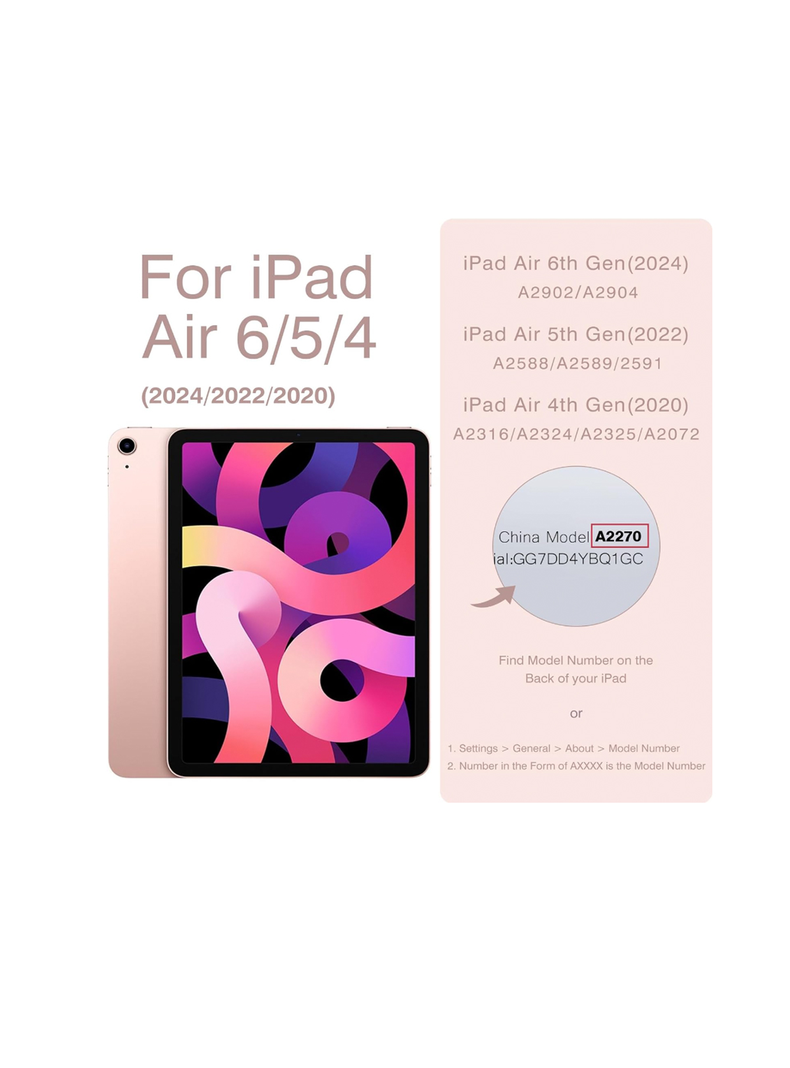 Carcasa Funda Smart Cover Con Ranura Para iPad Air 6 M2 2024 Celeste-2