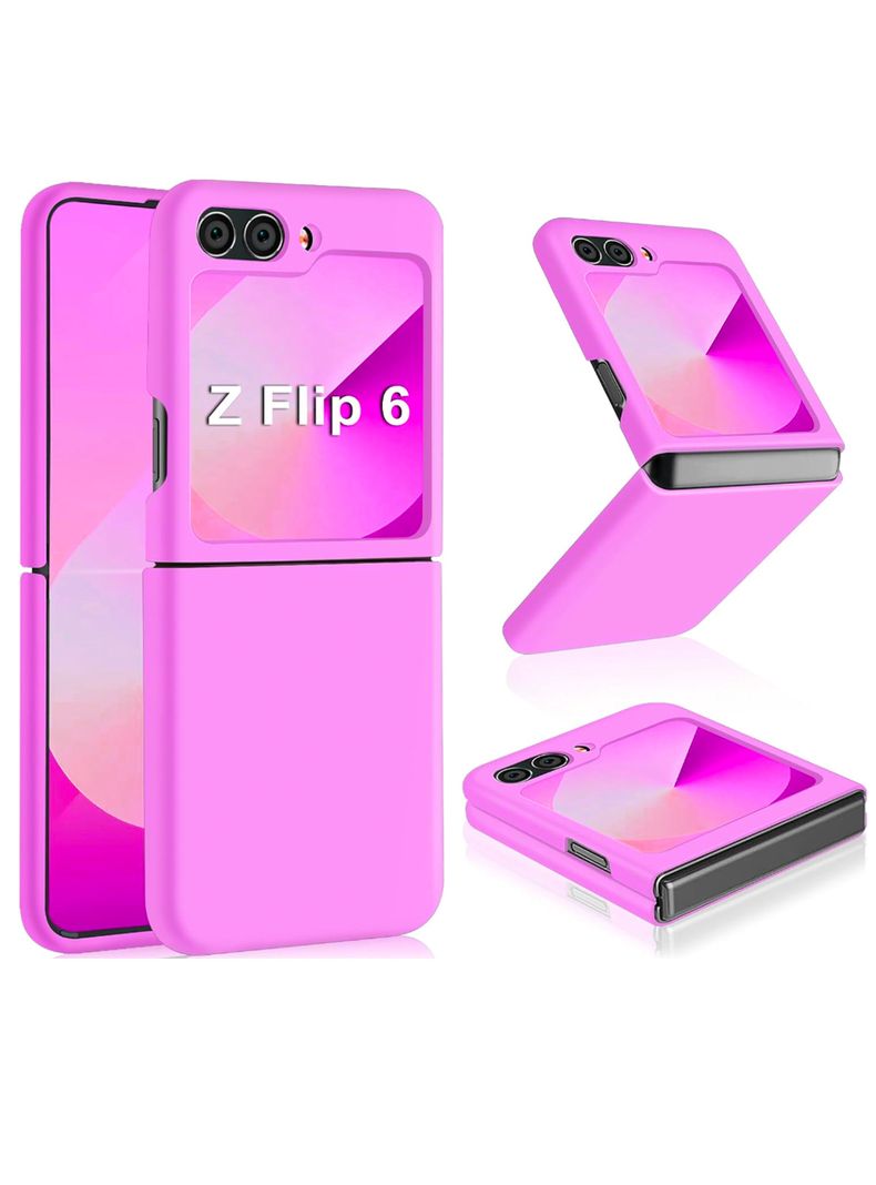 Carcasa Para Samsung Z Flip  6 Goma Fucsia-0