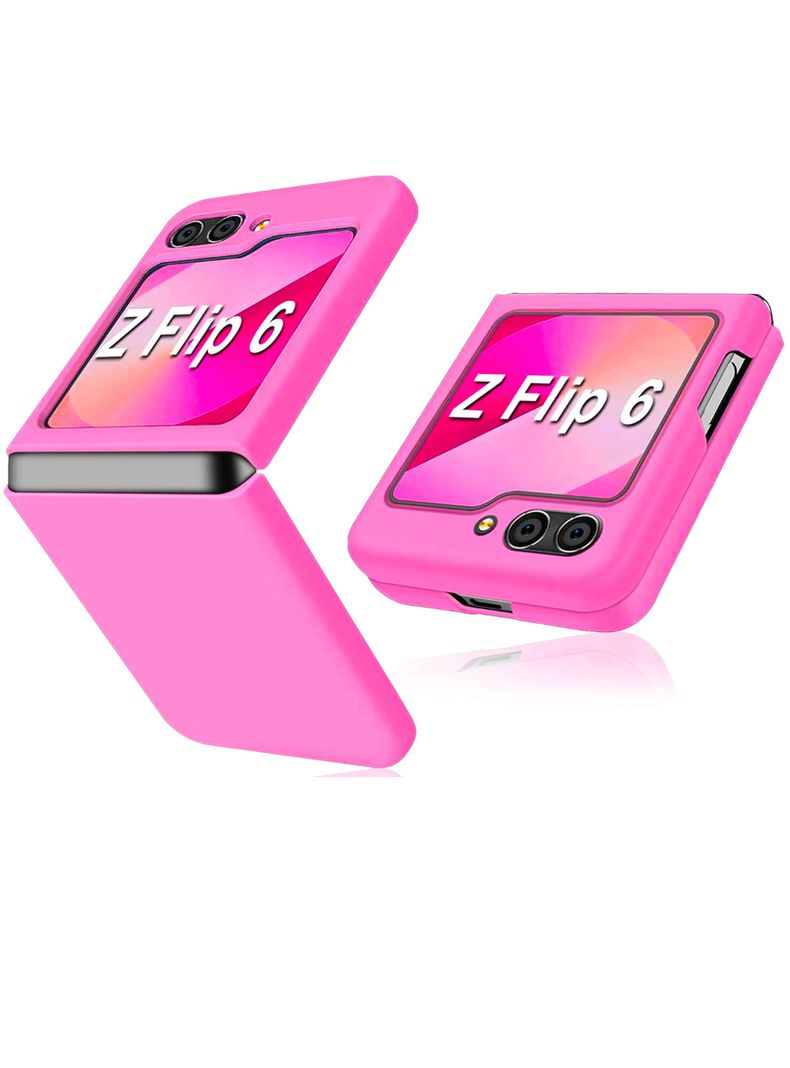 Carcasa Para Samsung Z Flip  6 Goma Fucsia-1