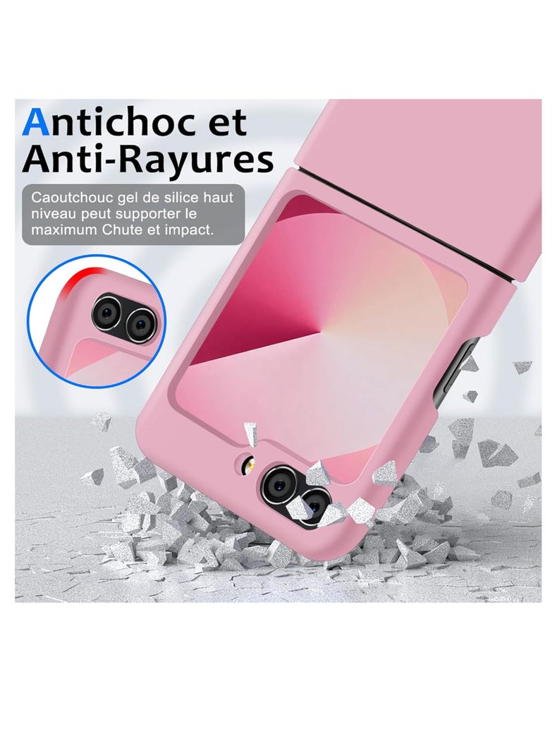 Carcasa Para Samsung Z Flip  6 Goma Fucsia-3