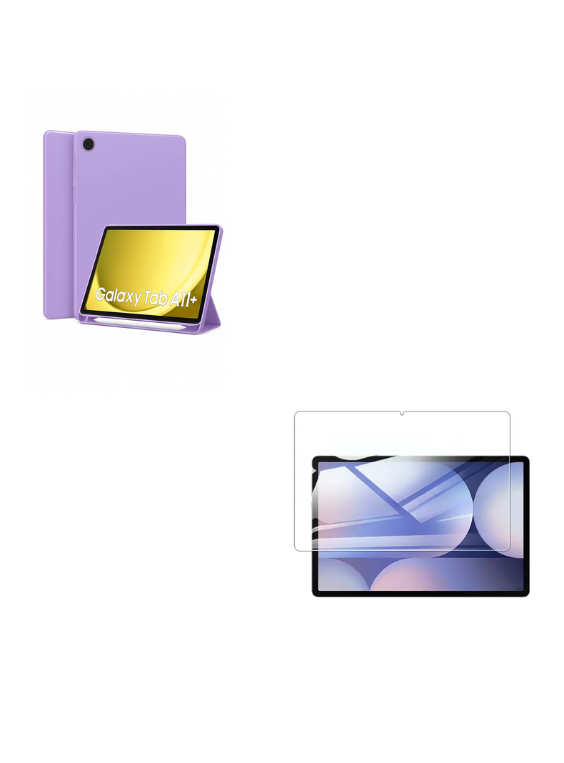Funda Smart Cover Para Tablet Samsung A11 Plus Con Lamina