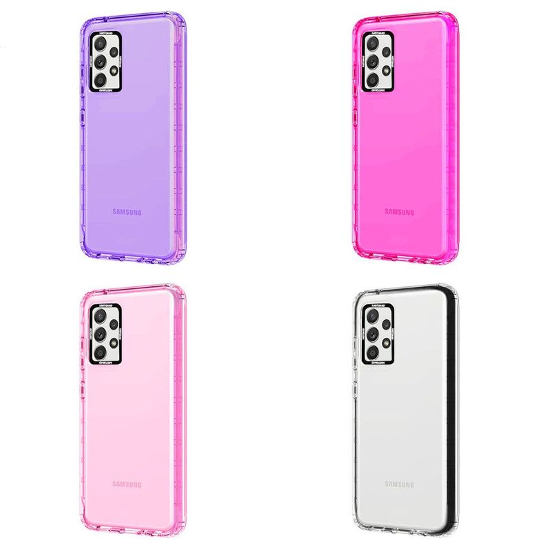 Carcasa Para Samsung A22 5G Reforzado Fluor Rosado-1